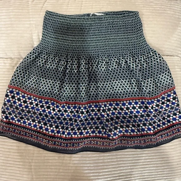 Max Studio Boho Skirt Smocked Waist Flowy Festival Vacation Small - Picture 3 of 3